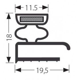 Joint JPAB101B - Pour chambre froide - Coloris blanc - Vendu sur mesure ou en longueur de 2,55m_0