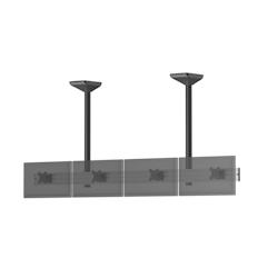 KIMEX Support plafond menu board pour 4 écrans TV 32'' - Hauteur 100 cm - gris 3700685423350_0