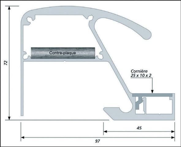 KIT BANDEAU RENO LG.2500MM AS LIVRE AVEC 2 VENTOUSES 300KG