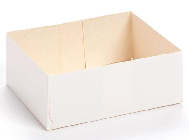Packissimo caissettes pâtissières blanches en carton 20 x 13 x 6 cm par 100 pièces - blanc en carton CPB20x13x6_0