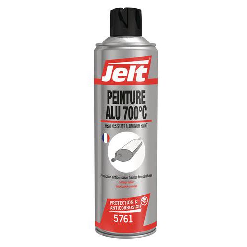 PEINTURE HAUTE TEMPÉRATURE COL.:ALUMINIUM AÉROSOL 400 ML - JELT