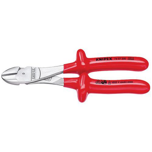 PINCE COUPANTE DÉMULTIPLIÉE 250MM - CHROMÉE - SURMOULÉ - ISOLÉE 1000V - KNIPEX