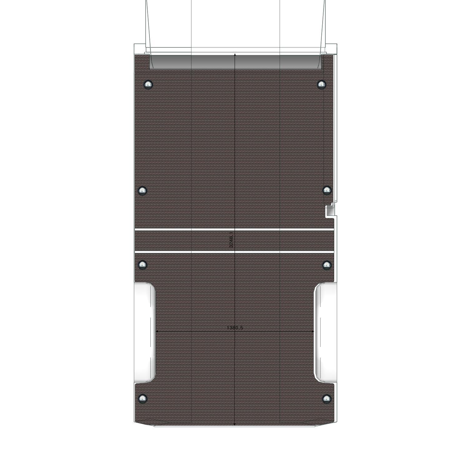 PLANCHER TRANSIT UTILITAIRE L3 AVEC PORTE LATÉRALE DROITE