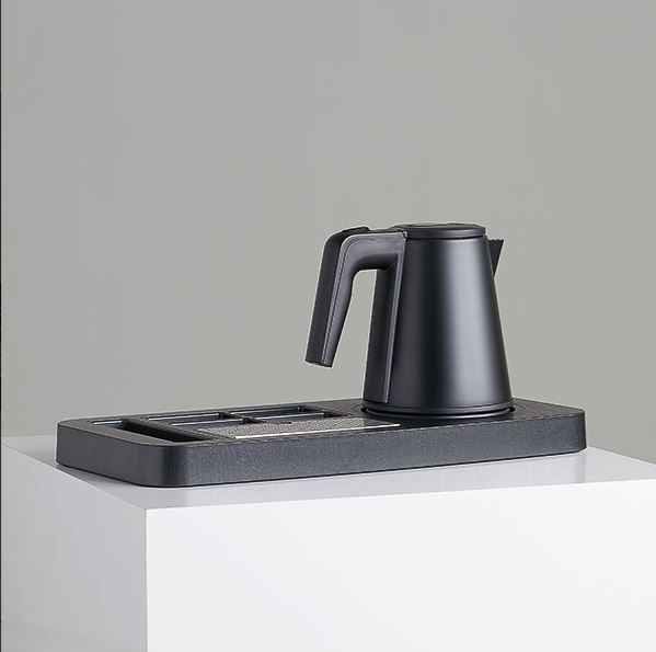 Plateau d'accueil ESSENCE 0,6L noir - Bouilloire en acier inoxydable avec arrêt automatique_0