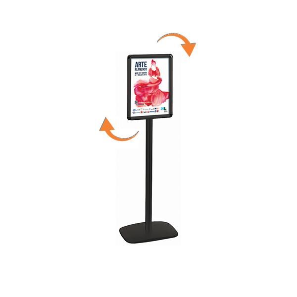 Support de Panneau sur Pied Réglable Robuste, Support de Panneau, Support d' Affiche, sur Pied, 11 x 17 Pouces, Vue Verticale et Horizontale, Support d' Affichage Debout Intérieur Extérieur Aluminium Noir