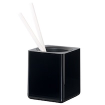 POT À CRAYONS I-LINE, PLASTIQUE, NOIR