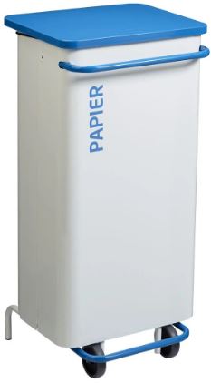 Poubelle de tri mobile - 110L Corps blanc - NOMADE_0