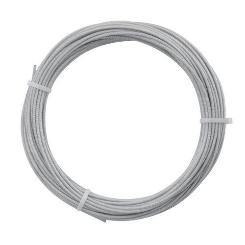 ROULEAU 25M CABLE ACIER PVC DIAMETRE 6/8MM