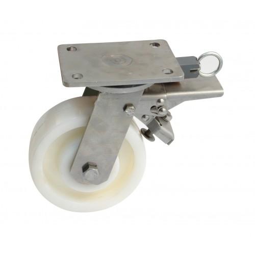 ROULETTE PIVOTANTE INOX À BLOCAGE DIRECTIONNEL - 160 MM - 800 KG AVL