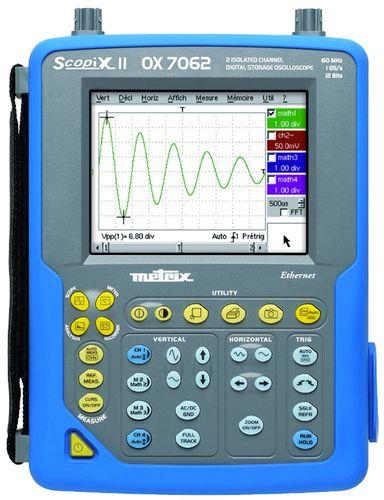 SCOPIX III: OSCILLOSCOPE PORTATIF 2 VOIES ISOLÉES, 60 MHZ, 600V CATIII, ÉCRAN COULEUR