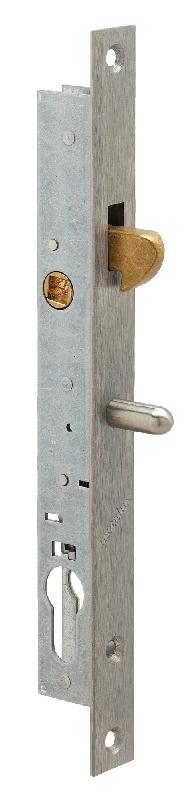 Serrure monopoint à larder cylindre européen profil étroit à mentonnet série 29 largeur 25mm - METALUX - f129250000 - 041080_0