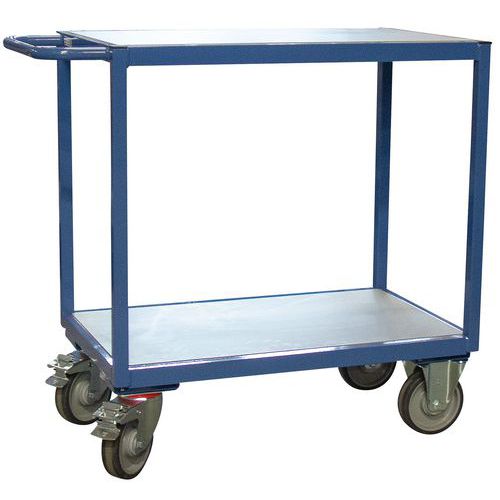 SERVANTE FIMM 400 KG 2 PLATEAUX 850X500 MM MÉLAMINÉ GRIS - FIMM