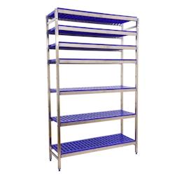 SimonRack Étagère en acier inoxyable initiel SIMONINOX 7 plateaux en polypropylène 2000x1260x500 mm (haut x largeur x profondeur) - 8425437075063_0