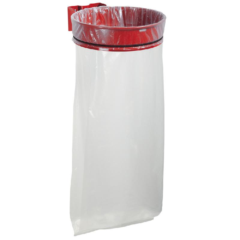 Support sac poubelle mural Rossignol Ecollecto Essentiel rouge sans couvercle 110 L_0