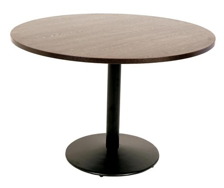 TABLE DE RESTAURANT RONDE LAMIDUR WENGÉ ET NOIR 110 CM