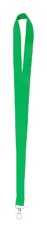 Tour de cou en polyester - vert - avec mousqueton en métal - 10g_0