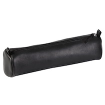 TROUSSE RONDE CUIR, NOIR - LOT DE 2