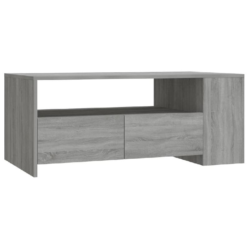 VidaXL Table basse sonoma gris 102x55x42 cm bois d'ingénierie Modèle Sirius Confort Plus - 816935_0