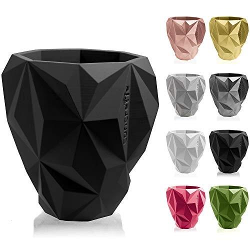Pot de fleurs en ciment - Design géométrique - Concrette - Diamètres : 13 cm, 19 cm, 24 cm - 17 couleurs disponibles_0