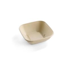 300 Saladiers Carrés 750 ml (17,5 x 17,5 x H. 5 cm) en Pulpe de Canne Biodégradables Usage Alimentaire - D-Work - 3664100211185_0
