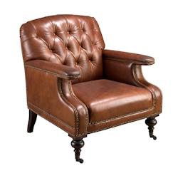 AC ANGEL CERDA Angel Cerdá Fauteuil Chester en cuir marron cognac 5163C 80 x 90 x 89 - marron fourrure 8435631035121_0
