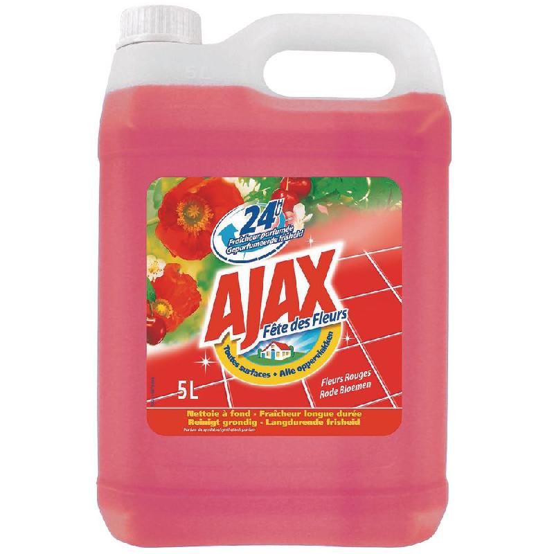 AJAX BIDON DE 5 L AJAX FÊTE DES FLEURS FLEURS ROUGES