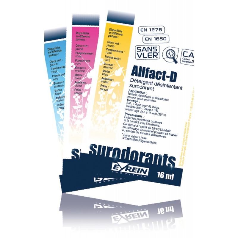 Allfact D - Détergent désinfectant surodorant en doses individuelles - Bactéricide et fongicide_0
