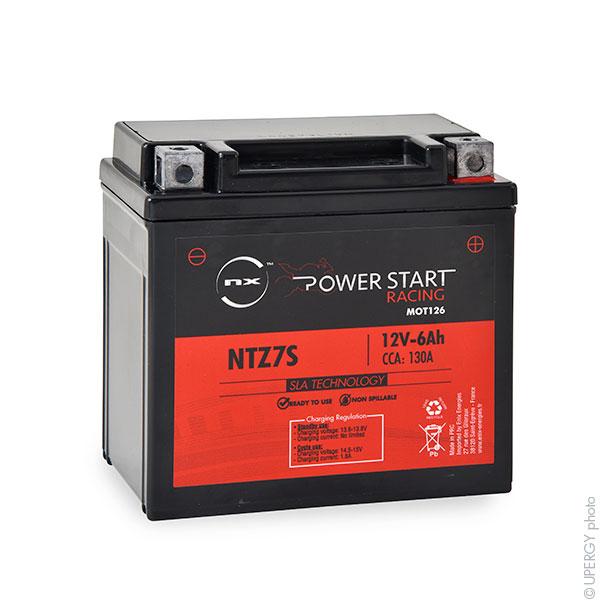 Batterie moto YTZ7S / NTZ7S 12V 6Ah - AGM préactivée sans entretien - NX Power Start_0