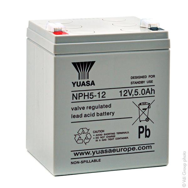 Batterie pour onduleur (UPS) - Yuasa NPH5-12 12V 5Ah F6.35 - Décharge rapide et longue durée_0