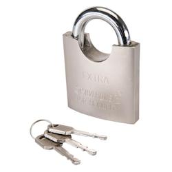 Cadenas en Acier à Anse Protégée 70 mm – Sécurisé et Durable – Protection Optimale pour Vos Biens - Silverline - gris 5060012965419_0