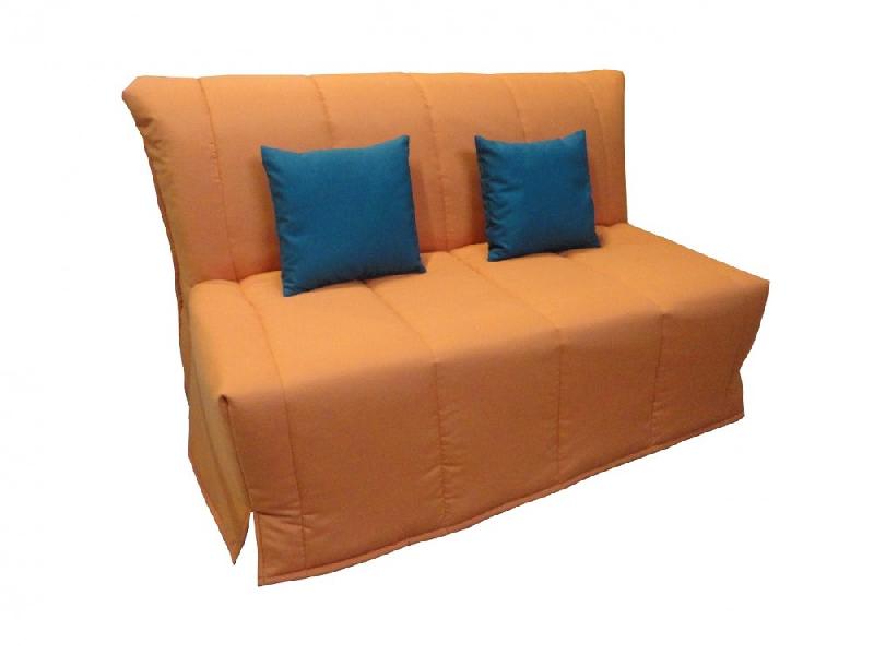 CANAPÉ BZ CONVERTIBLE FLO ORANGE 160*200CM MATELAS CONFORT BULTEX INCLUS_0