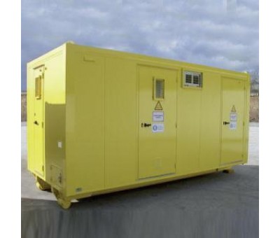 Container de décontamination 5 SAS - Module de désamiantage - Unité mobile de décontamination double essieu 5m x 2,35m_0
