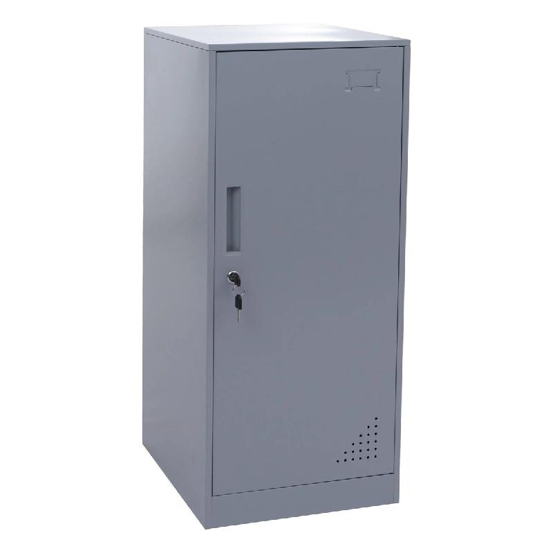 Décoshop26 - Armoire vestiaire métallique avec tringle et étagère amovible 90x38x45 cm acier gris 04_0008964 - 3000267246675_0