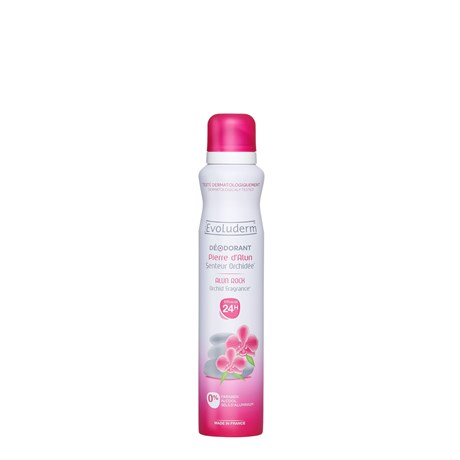 DÉODORANT SPRAY PIERRE D'ALUN ORCHIDÉE EVOLUDERM 200 ML