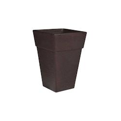 Jardinière en polyéthylène marron Quadro 29 x 29 x 43 cm Roto - marron 3830010980002_0