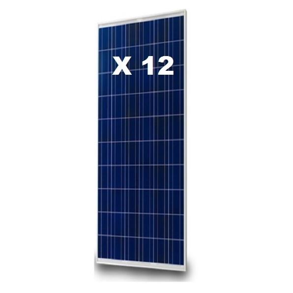 Lot de 12 panneaux solaires polycristallins 150W - F.Tech - Idéal pour régions chaudes_0