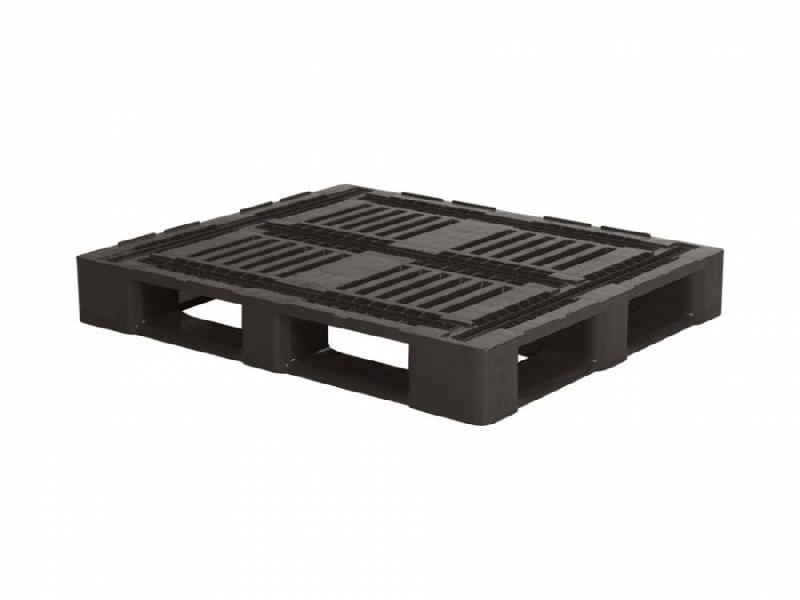 Palette en plastique QPH1210HR5RR (CP6) - 1000x1200 mm - HDPE - Capacité 5000 kg statique, 1250 kg dynamique_0