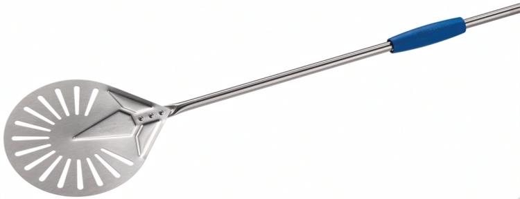 Pelle à défourner perforée en inox - Ø 20 cm - Manche 1,5 m_0