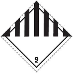 Plaque-étiquette de danger, 30×30 cm, acier galva, classe 9 - 46396_0