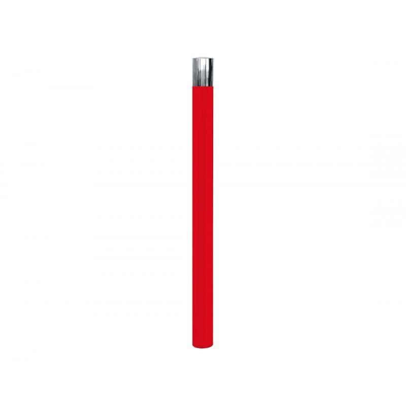 Potelet haute visibilité - pommeau inox 316 poli - tube acier Ø76 mm - hauteur 1380 mm_0