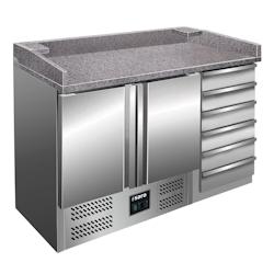SARO Table à pizza avec tiroirs modèle PZ 9001 - inox SAR-323-1515_0
