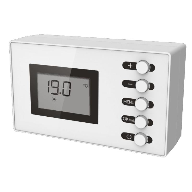Radiateur sèche-serviette 1000W - Soufflant 750W - Thermostat déporté -  Barres plates - Blanc - Voltman