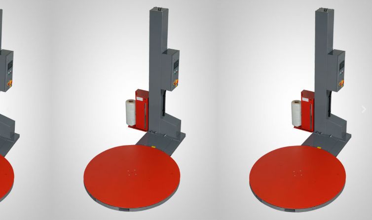 Single+ - Banderoleuse à plateau tournant semi-automatique avec pré-étirage motorisé - DNC Packaging_0