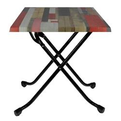 TIGAONE Table de restaurant pliable Red Street pied Biarritz – 70×70 cm - rouge Ta_Tab_Roug_5019_0