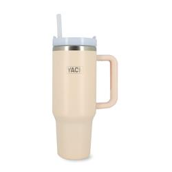 Yack - Gobelet Yack 1.2l En Acier Inoxydable Rose Poudre Couvercle+paille - 3256391030875_0
