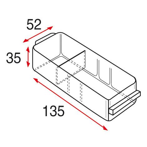 60 séparations transparentes pour tiroir b de bloc-tiroir métallique_0