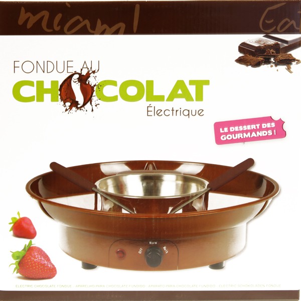 Appareil à fondue au chocolat - Chocolatière professionnelle avec bol en inox - 25W_0