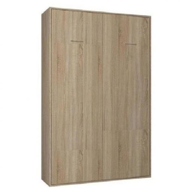 ARMOIRE LIT ESCAMOTABLE SMART-V2 CHÊNE NATUREL COUCHAGE 120*200 CM._0