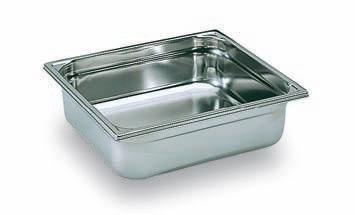 BAC GASTRO INOX GN 2/3 H.65 MM PLEIN SANS ANSES