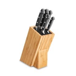 Bloc en bois de 5 couteaux forgé Georges noir - Autre Inox Tarrerias Bonjean - noir inox 3118220037595_0